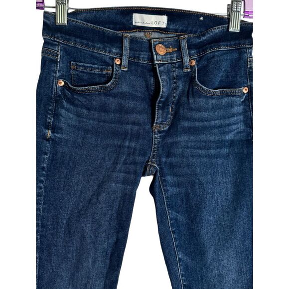 Loft Modern Skinny Crop Jeans 00/24 Dark Wash - Picture 4 of 5